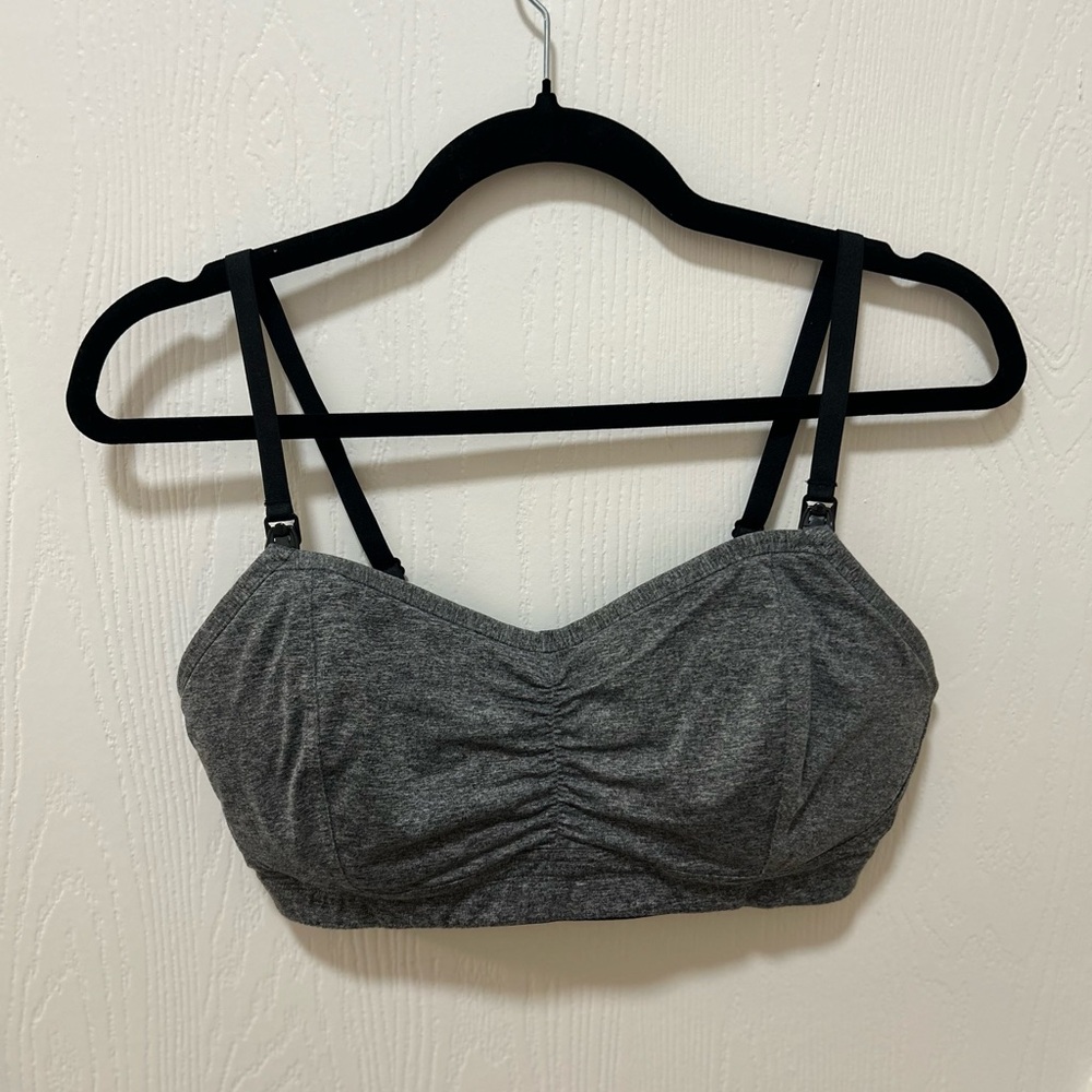 Motherhood Nursing Bra Grey Size Medium